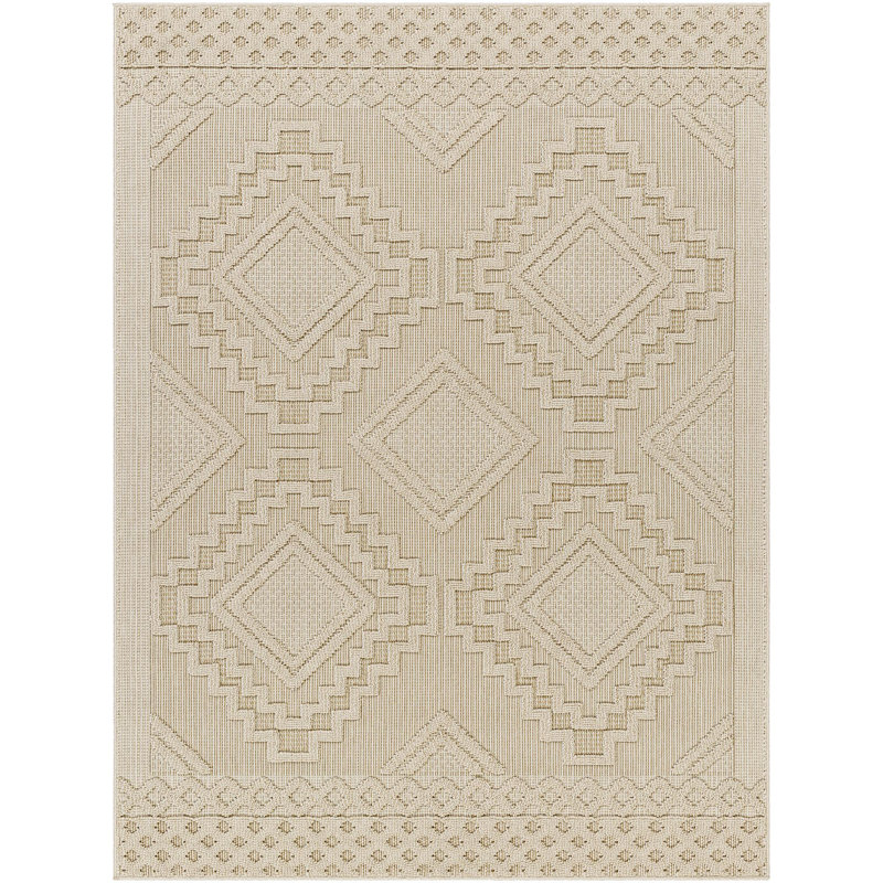 Kirsteni Geometric  Indoor / Outdoor Area Rug , Rectangle 2' x 3'
