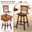 Tabourets de bar pivotants à hauteur de comptoir de 24,5 po avec dossier creux-1432306014-1432306015