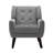 Jaqueze Upholstered Gray Velvet Tufted Square Arm Accent chair-1087281858