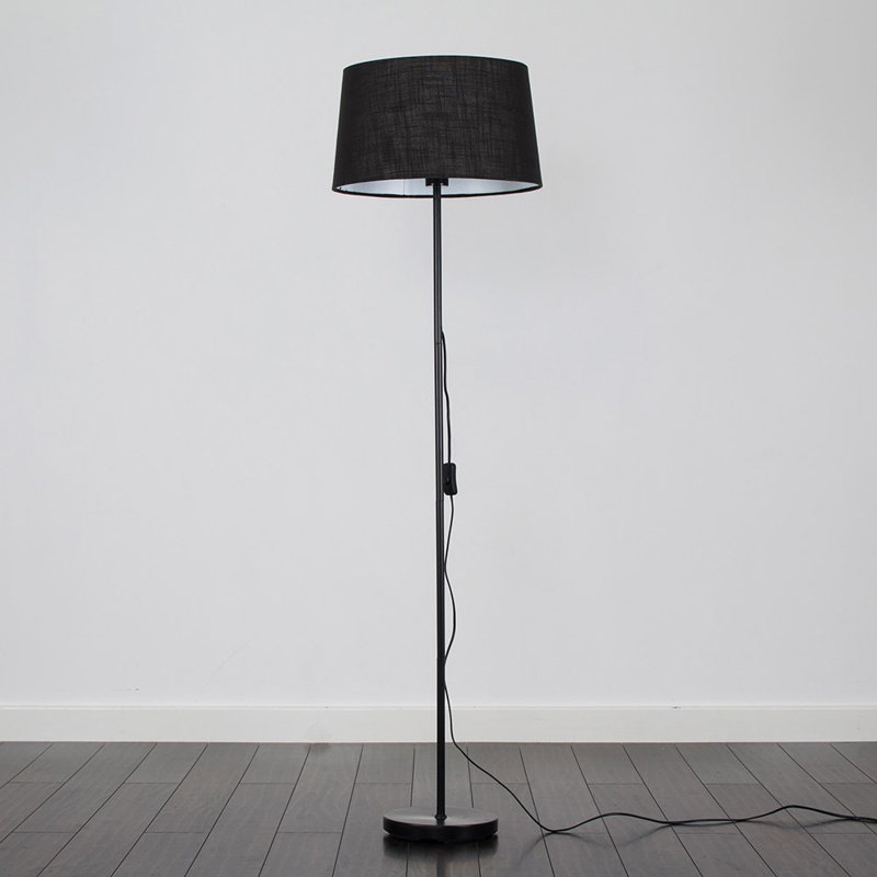 Bekbele 147cm Black Traditional Floor Lamp, Black, LED Bulb