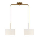 2 - Light Dimmable Drum Chandelier