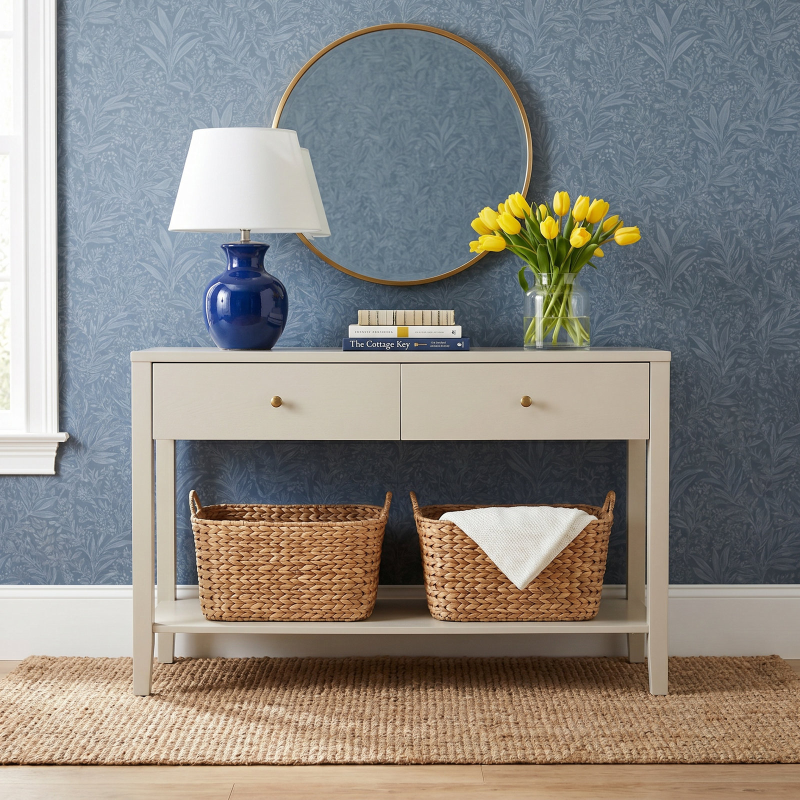 Gracie 48" Console Table, Coconut Milk