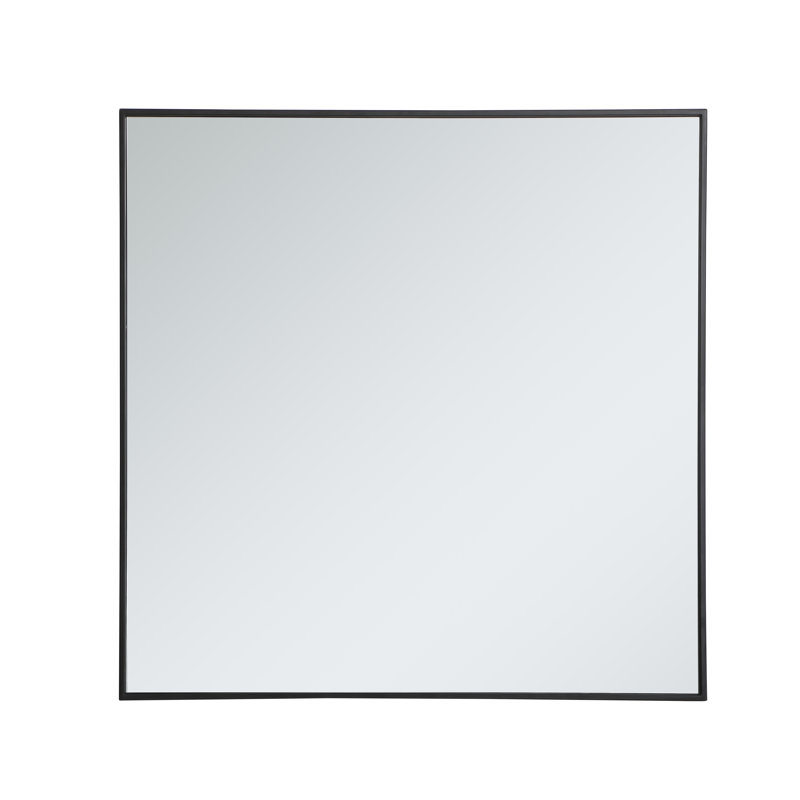 Miroir mural Sabine, 36 po x 36 po, Noir