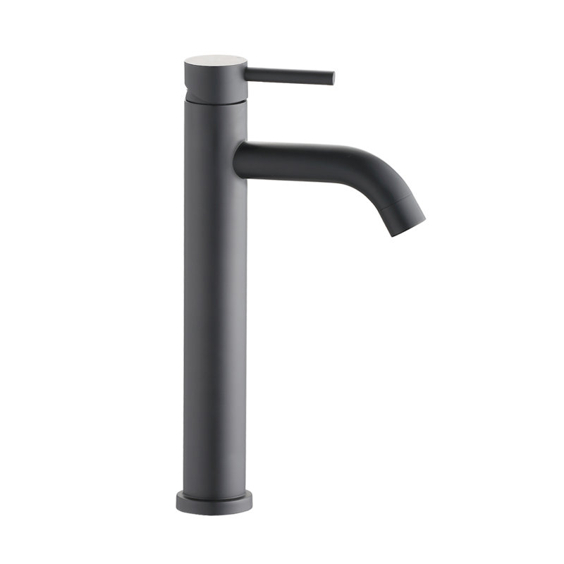 Topcraft Single Handle Bathroom Faucet, Matte Black