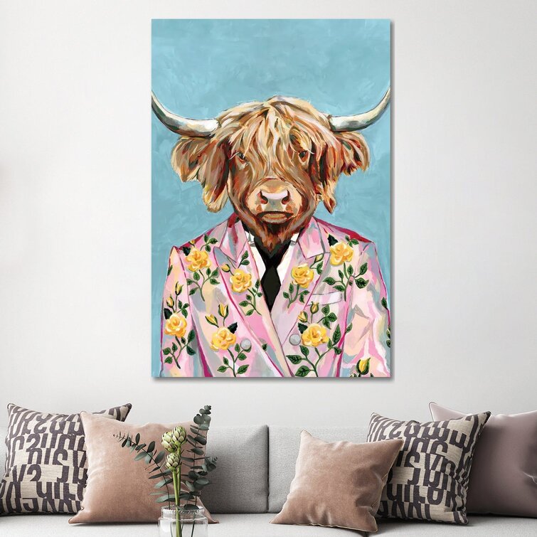 Cow Print Wall Decal Orren Ellis Color: Pink