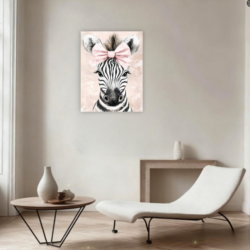 Adorable art mural 24 po x 36 po Zebra