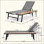 Chaise longue avec cadre en aluminium