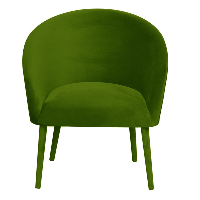Upholstered Barrel Chair, Green