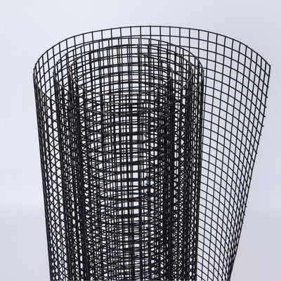 Jet Black Vinyl-Coated Metal Wire Fencing for Poultry and Garden Protection, 1/2-Inch Mesh, 5 ft × 50 ft