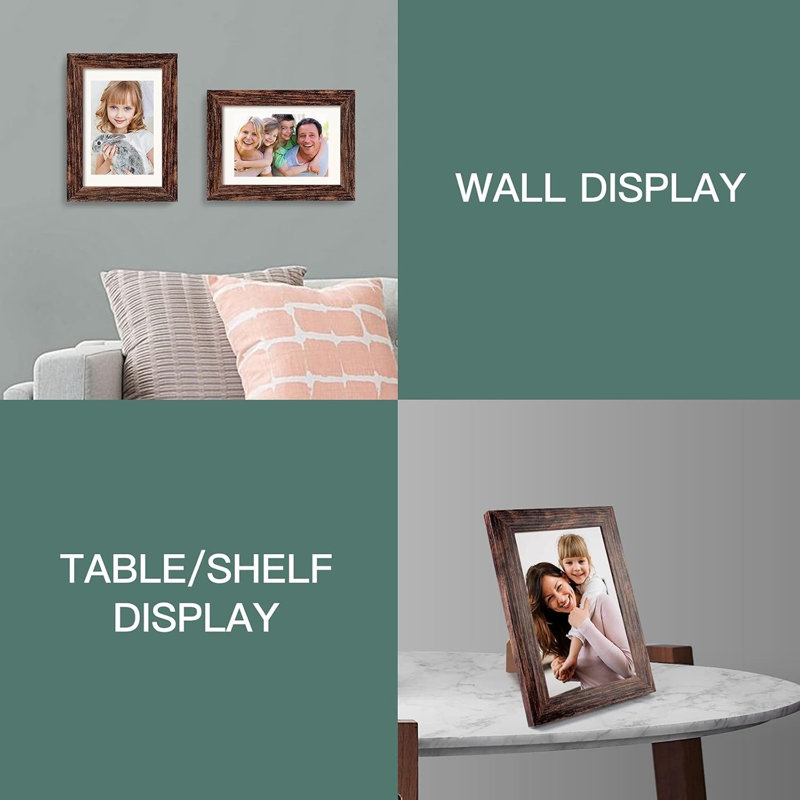 4x6 Brown Picture Frame Set Of 4
