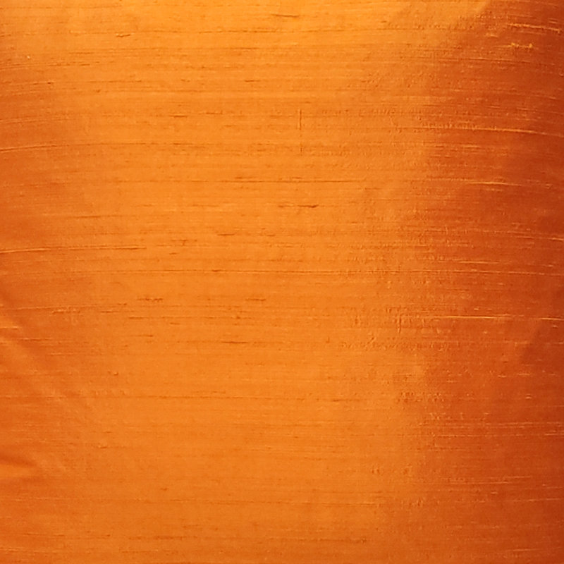 Sankara Silk Throw Pillow, 16" H x 16" W x 5" D, Orange