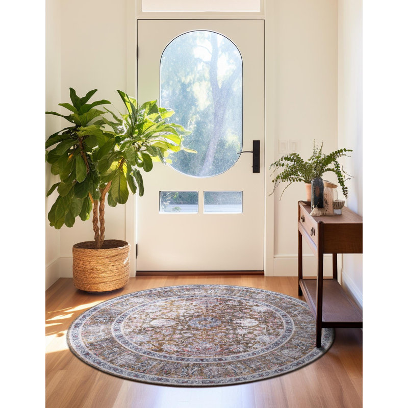 Samarth Thorine Rug, Gold, Round 4'1"