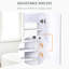 Armoire à miroir à double porte pour salle de bain - 31,5 po x 23,5 po, style, grand espace de rangement, fonction de charnière silencieuse, armoire blanche avec tablettes réglables, attrait moderne, rangement de grande capacité, charnières,