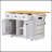 53-Inch Large Kitchen Island with Drop Leaf, Power Outlet, and Ample Storage, Perfect for Efficient Kitchen Organization and Mobility-1097477288