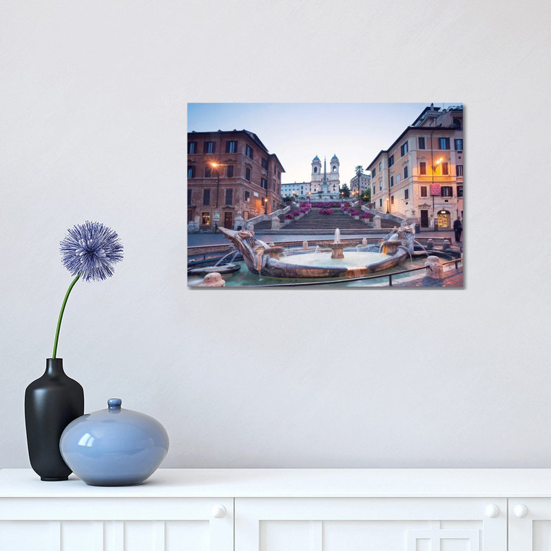 Spanish Steps, Rome by Matteo Colombo - Wrapped Canvas Print, 30.48 cm H x 45.72 cm W