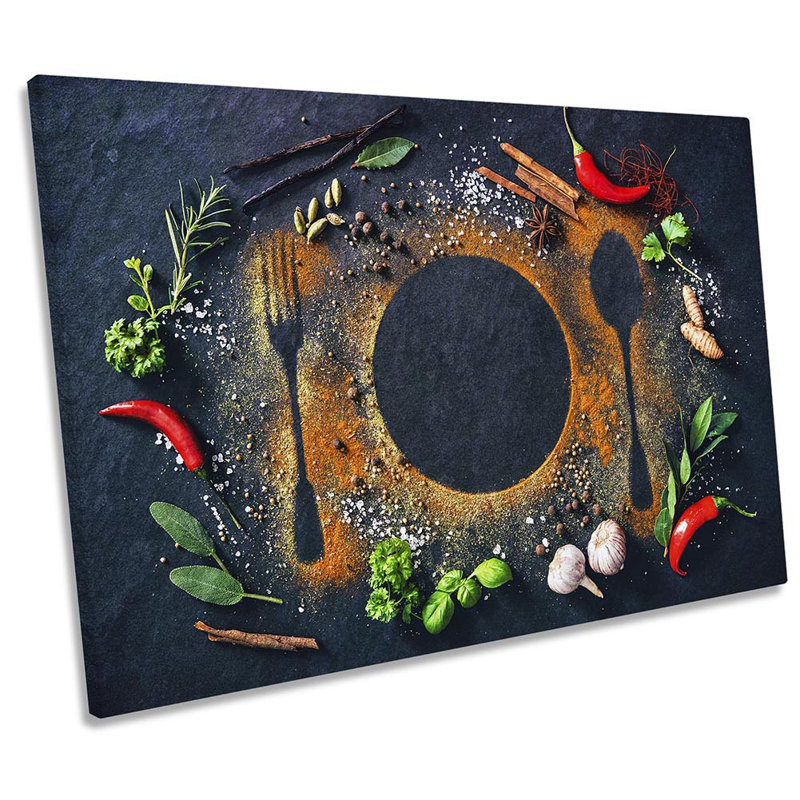 Food Spices Placemat - Wrapped Canvas Print, 61cm H x 91.4cm W x 4cm D