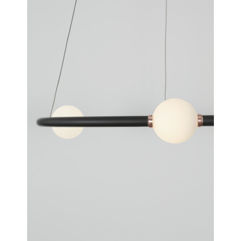 1 - Light LED Single Pendant, Black