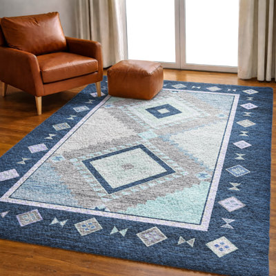 Tapis aztèque ADS177 de qualité supérieure lavable à la machine Dream Shag