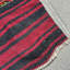 Tapis turc Oushak fabriqué à la main avec des motifs de rouge vif pour la décoration du vestibule