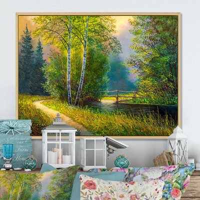 Forest Scenery On Summer River " Forest Scenery On Summer River "