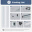 Porte pliante 3-Lite avec trousse de quincaillerie d'installation-121336671-121336672