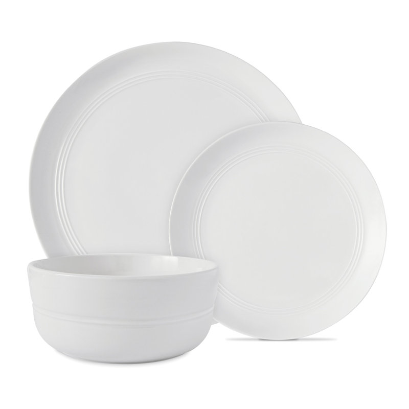 Tower T867023WHT Porcelain Dinnerware Set, 12 Pieces, White