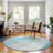 Premium Machine Washable Prisco Teal Rug-2009445772