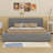 Upholstered Platform Bed With Solid Frame-1810594708