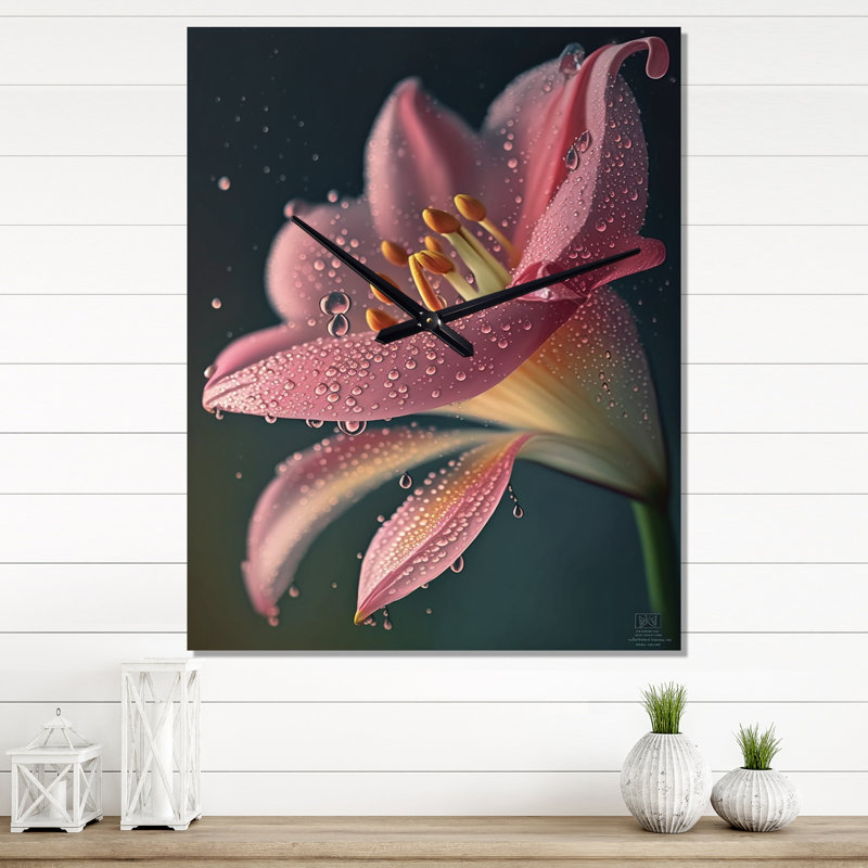 Chaunte - Horloge murale moderne Lily, Médium