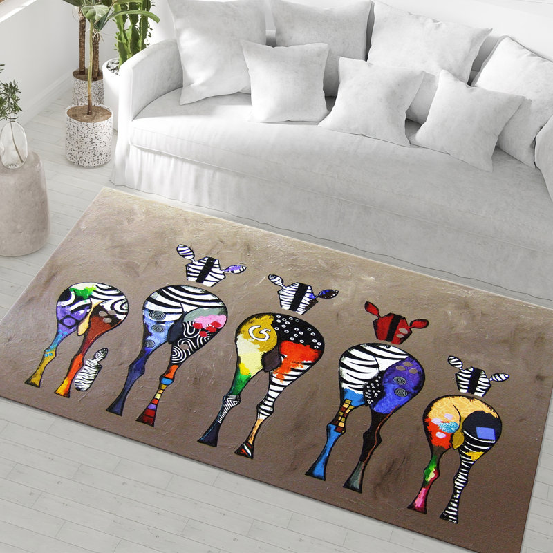 Non-Woven Soft Type Printed Rug with an Intricate Floral Design Perfect for Adding a Touch of Elegance to Any Room Decor