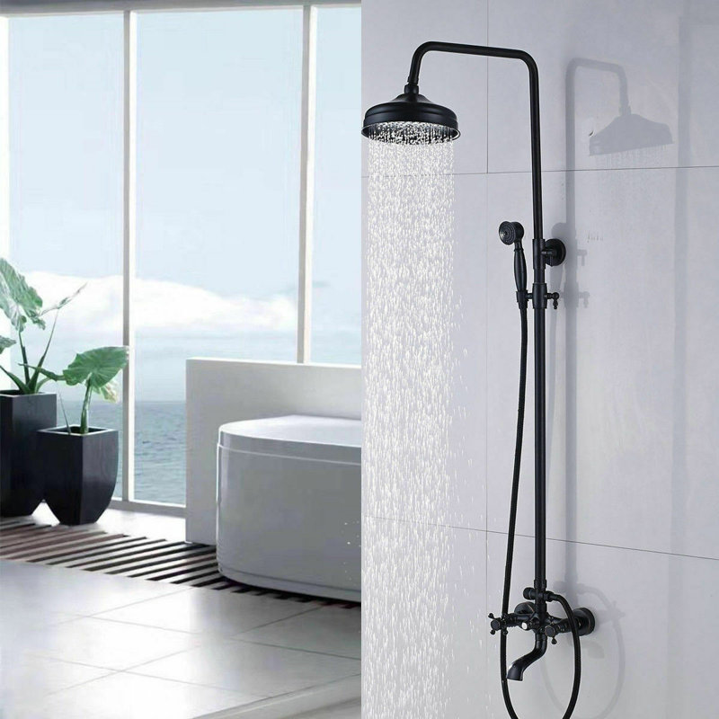 Pomme de douche réglable avec valve brute