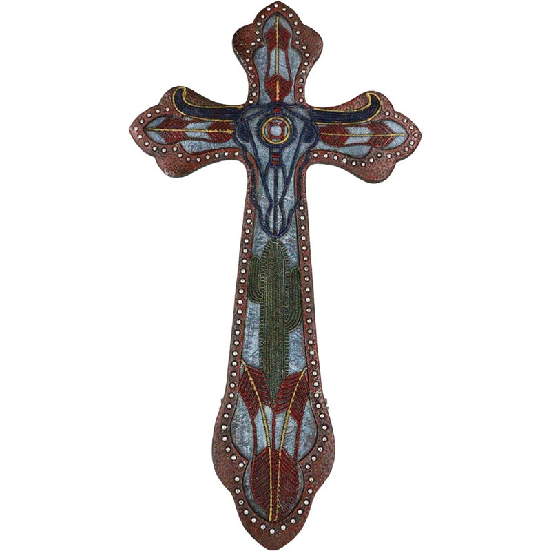 Figurine murale en cuir