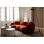 Canapé incurvé 93,6 pouces Mid Century Modern, canapé en tissu Boucle pour chambre, bureau, appartement, orange