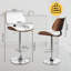 ALFORDSON Bar Stool Swivel Padded Backrest Gas Lift Kitchen Dining Chair
