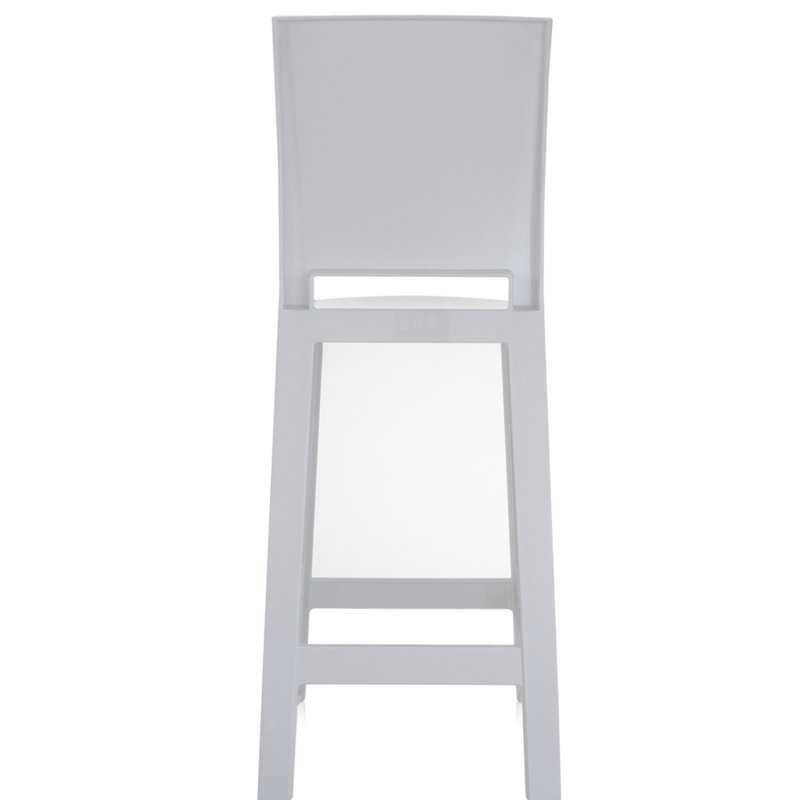 One More Veuillez tabouret, Tabouret de comptoir (siège d'une hauteur de 25,5, Blanc lustré