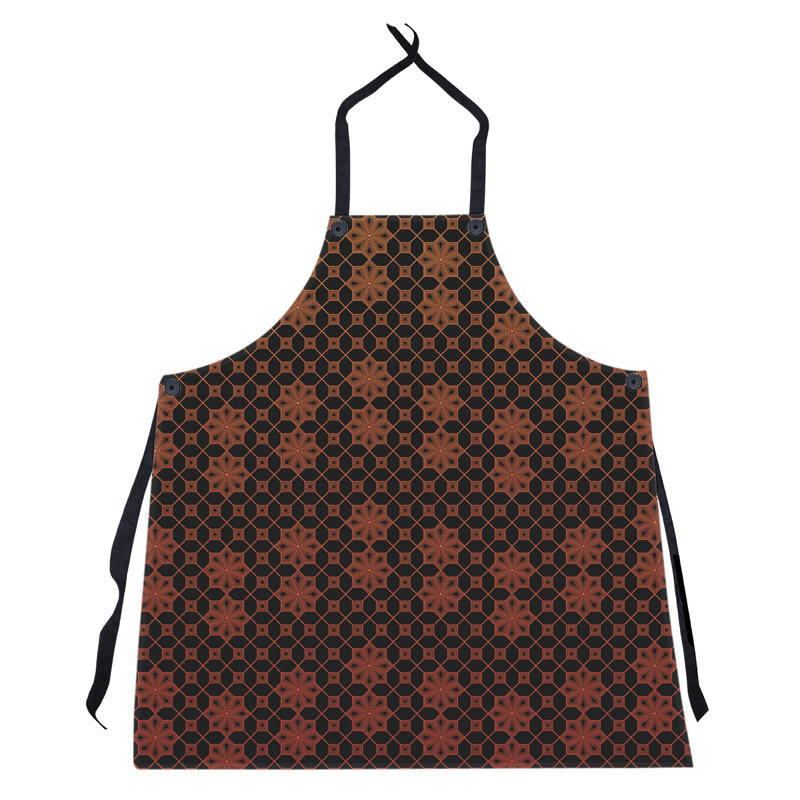 Tablier de treillis classique, Orange / Rouge