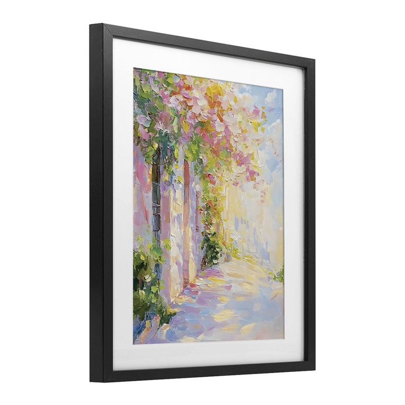 «Quaint Village Home», reproduction encadrée sous verre, design by Creative Studio, Cadre noir minuit, H 16 po x l 13 po