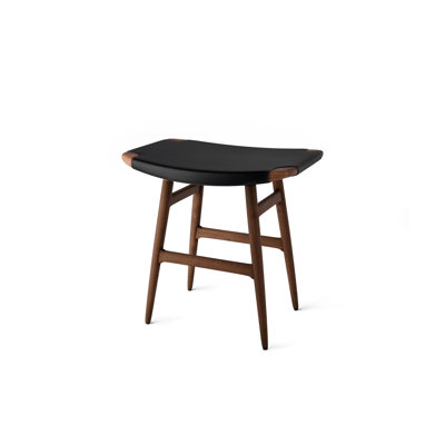 Freja Upholstered Stool with Solid Wood Frame