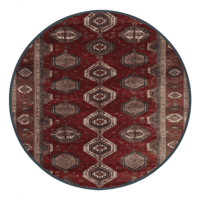 Tapis persan noir lavable à la machine