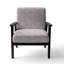 Fauteuil d'appoint rembourré à motif rose et bleu avec fleurs tropicales