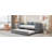 Upholstered Daybed With Ergonomic Design Backrest And Trundle-1773413283