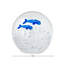 Orbe décoratif à baleines flottantes bleues Kisor, 3 pouces