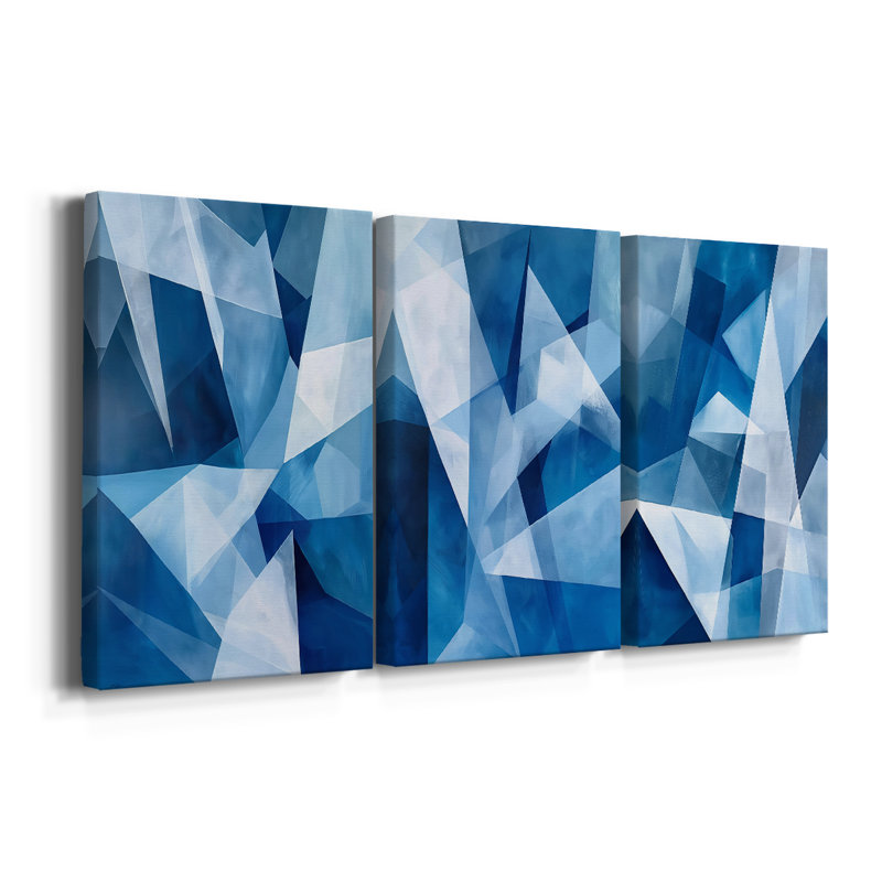 ABSTRACT Series XCI - Toile tendue sur mesure - 3 pièces, H 27 po x l 54 po