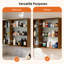 Aluminum Wall Medicine Bathroom Mirror Cabinet with Motion Sensor LED Light & Adjustable Shelf-1766277674