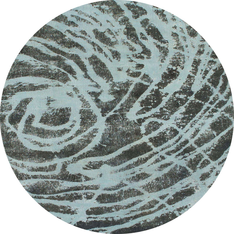 Abstract Indoor Rug, Round 7'