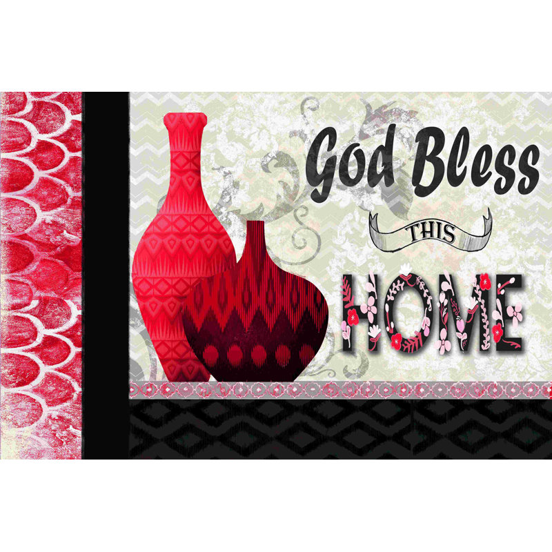 «God Bless This Home 2», reproduction sur toile tendue, H 32 po x l 48 po