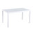 4-Person Patio Dining Set with White Rectangular Table, Stackable Polypropylene Armchairs for Indoor/Outdoor Use-1972817746