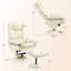 Fauteuil inclinable pivotant avec repose-pieds HOMcom