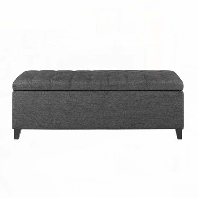 Banc de rangement capitonné