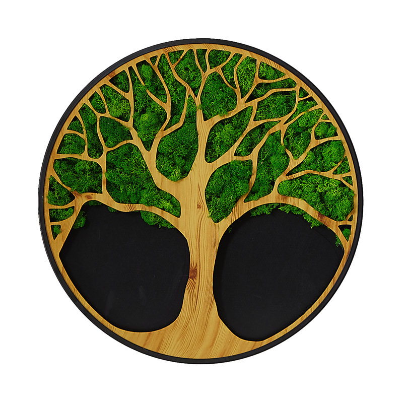 Life Tree Moss Metal Wall Art